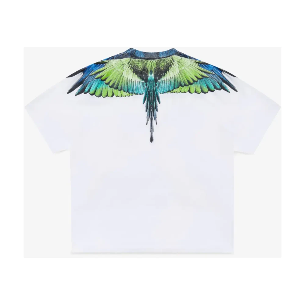 Marcelo Burlon Icon Wings T-shirt Wit Lichtgroen Multicolor Heren