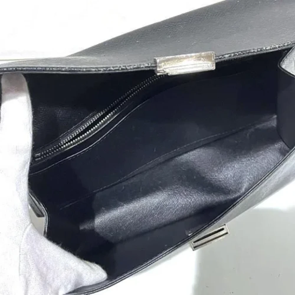 Louis Vuitton Vintage Pre-owned Leather clutches Black Heren