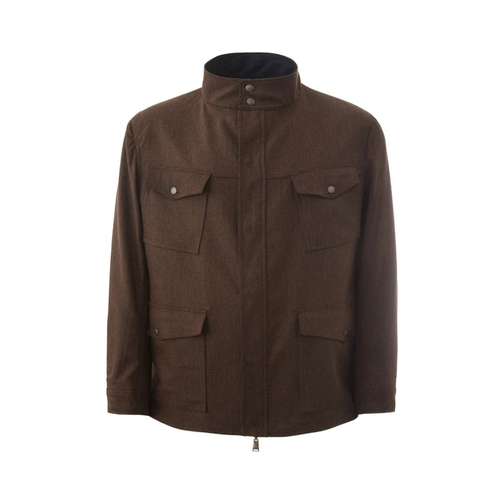 Lardini Elegante blauwe wollen jas voor mannen Blue Heren