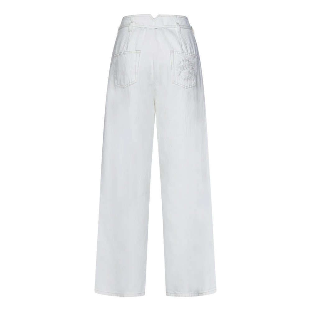 ETRO Wide Trousers White Dames