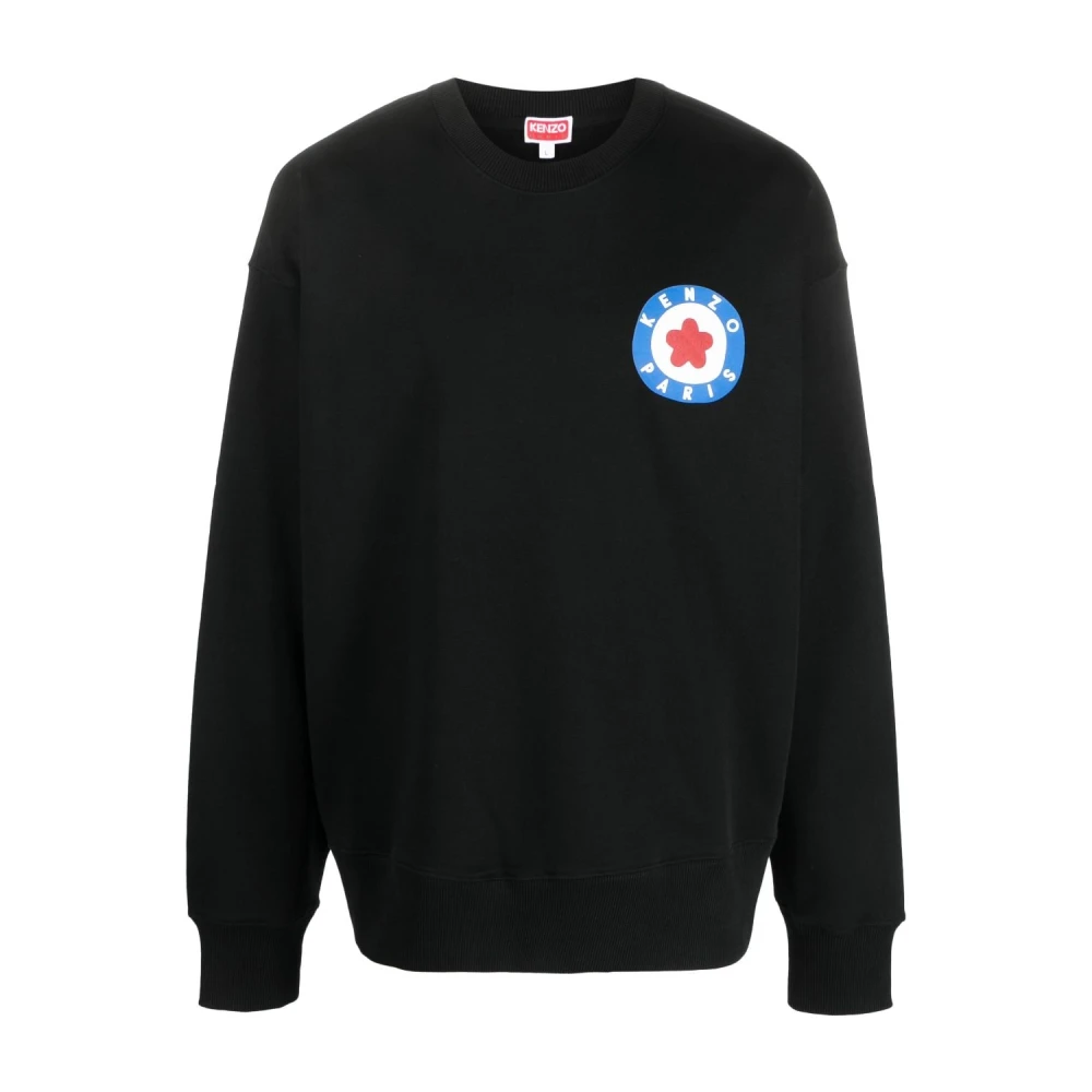 Kenzo Herr Svart Sweatshirts & Hoodies L, Bomull, Logo-Print Sweater