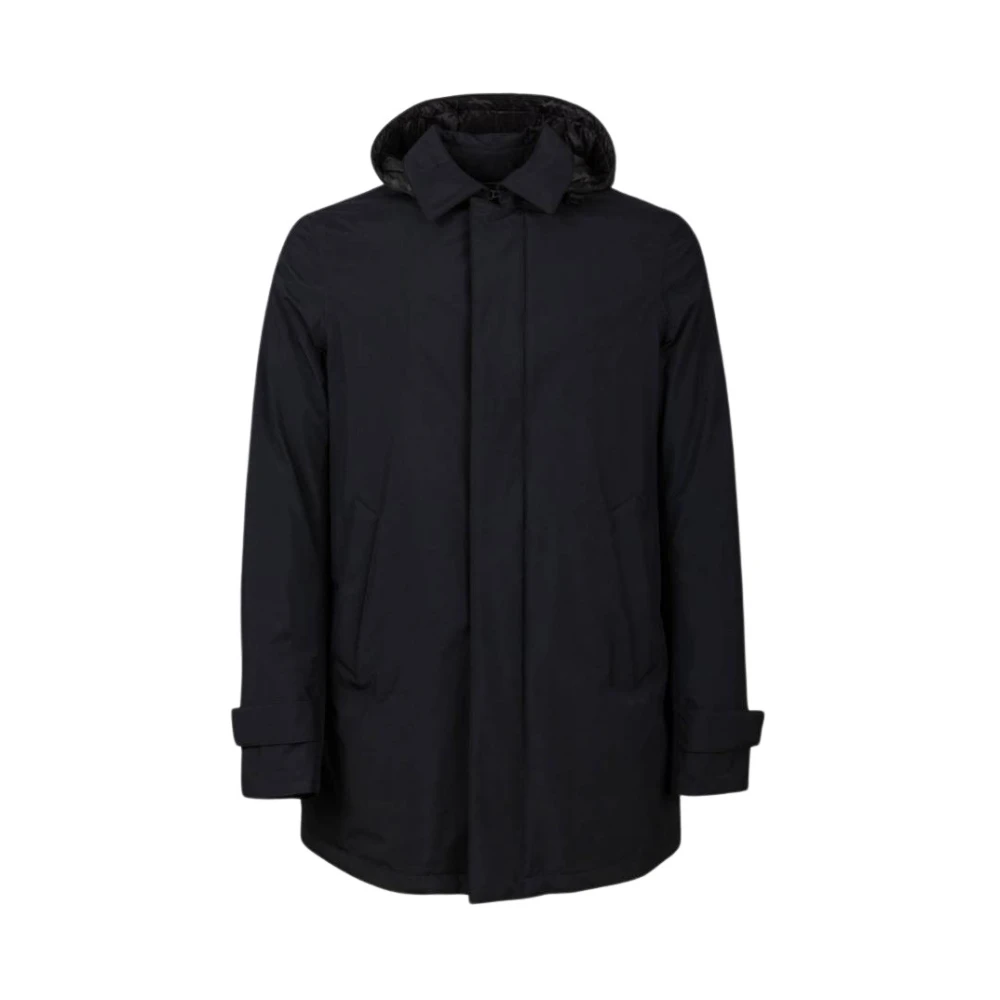 Herno Gore 2-laags Carcoat met Capuchon Blue Heren