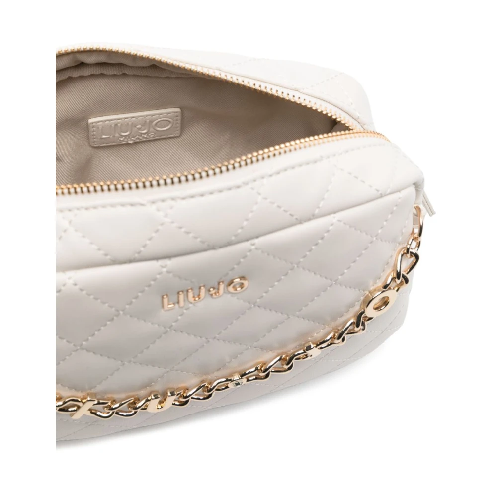 Liu Jo Beige Schoudertas met Kettingdetails Beige Dames
