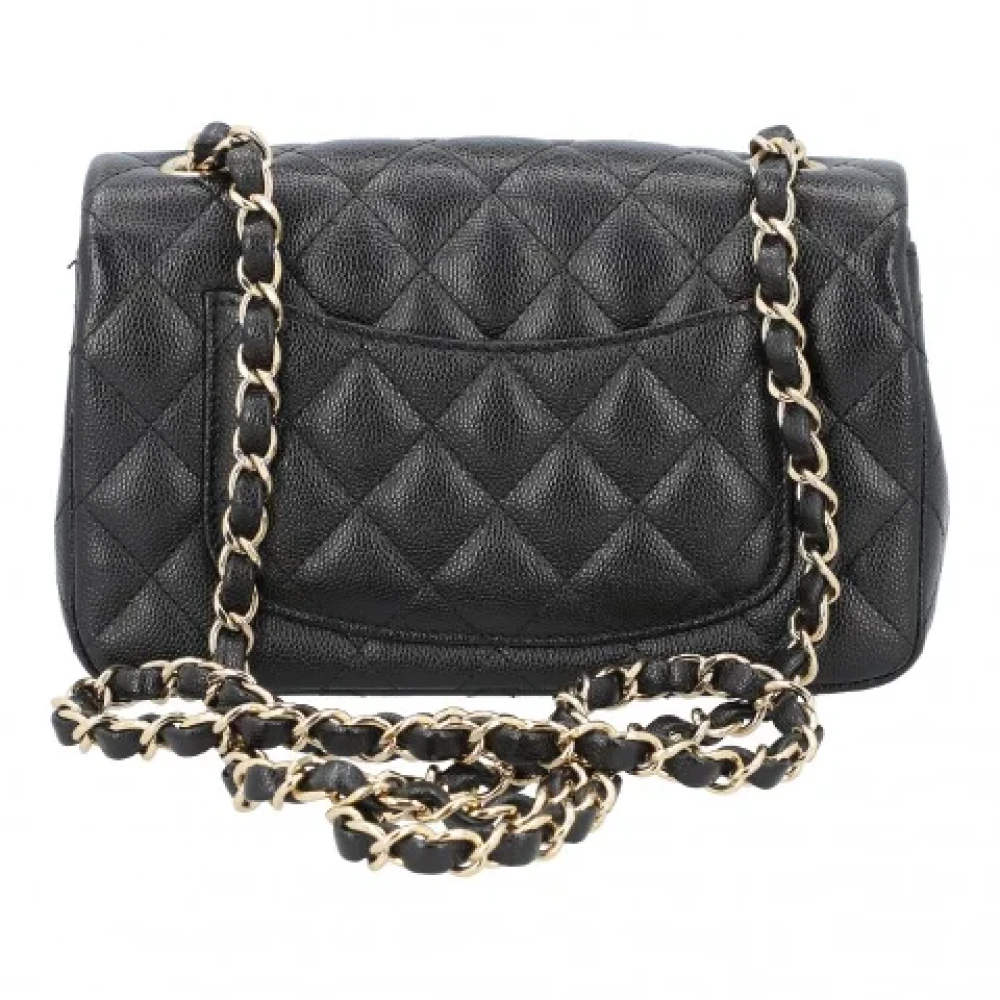 Chanel Vintage Pre-owned Leather crossbody-bags Black Dames