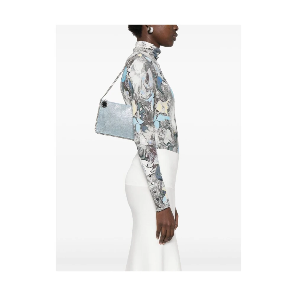 Stella Mccartney Blauwe Faux Leren Kettingtas Blue Dames