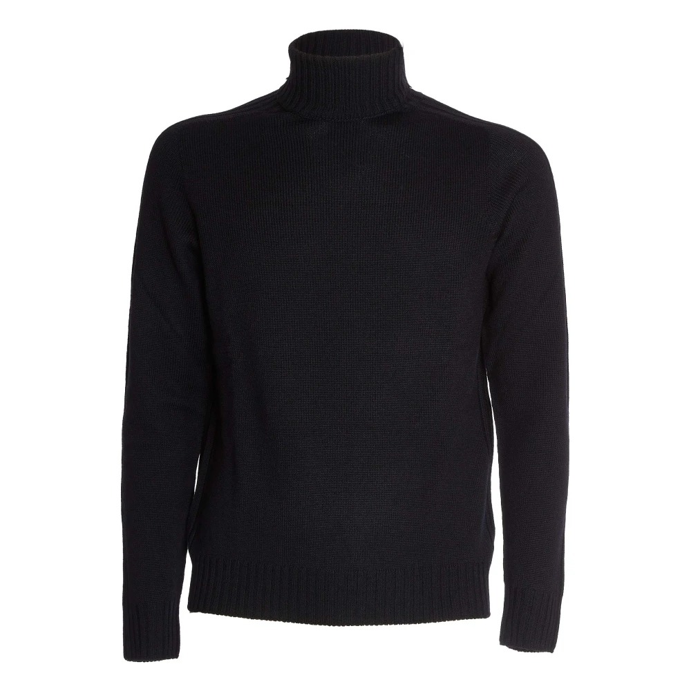 Dondup Blauwe Coltrui Trui Stijlvol Comfortabele Pasvorm Blue Heren
