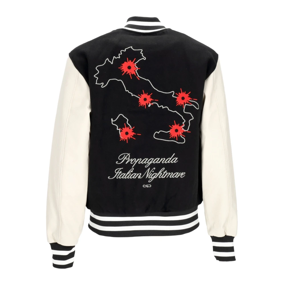 Propaganda Nightmare Varsity College Jack Zwart Wit Black Heren