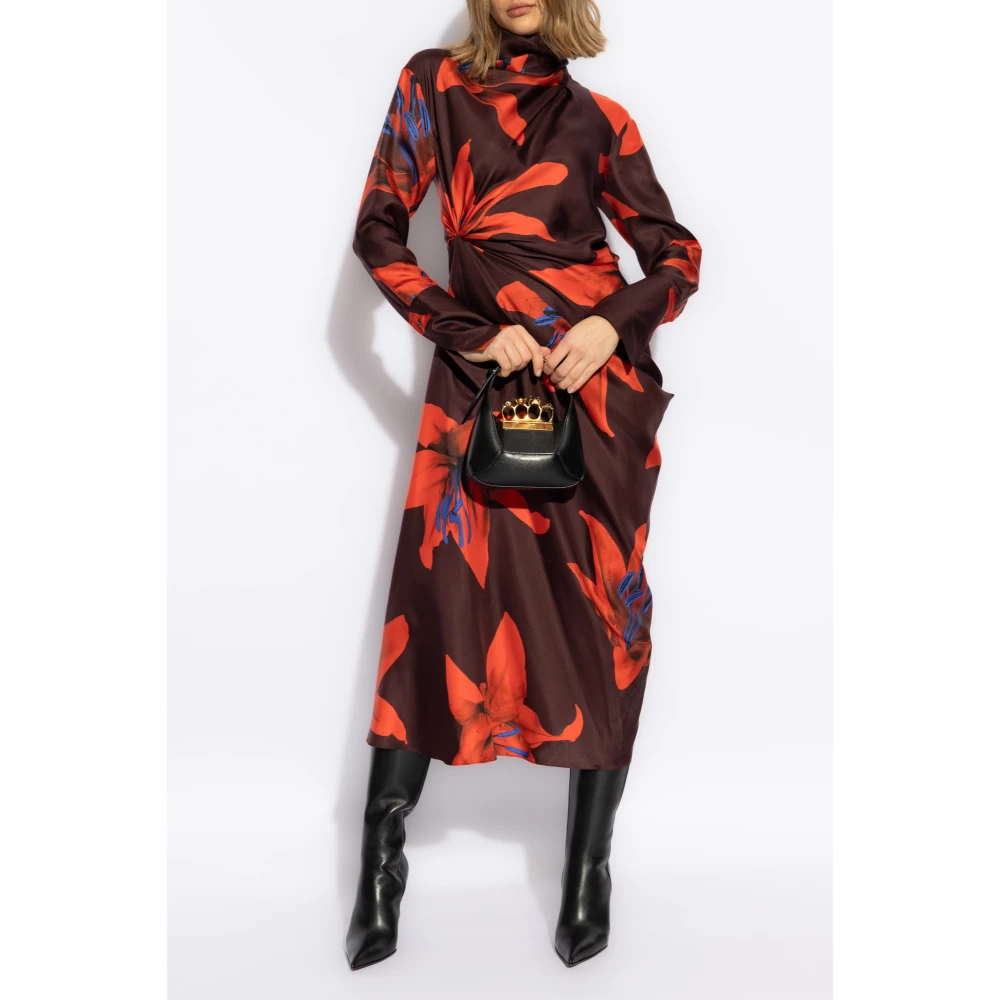 alexander mcqueen Zijden jurk Red Dames