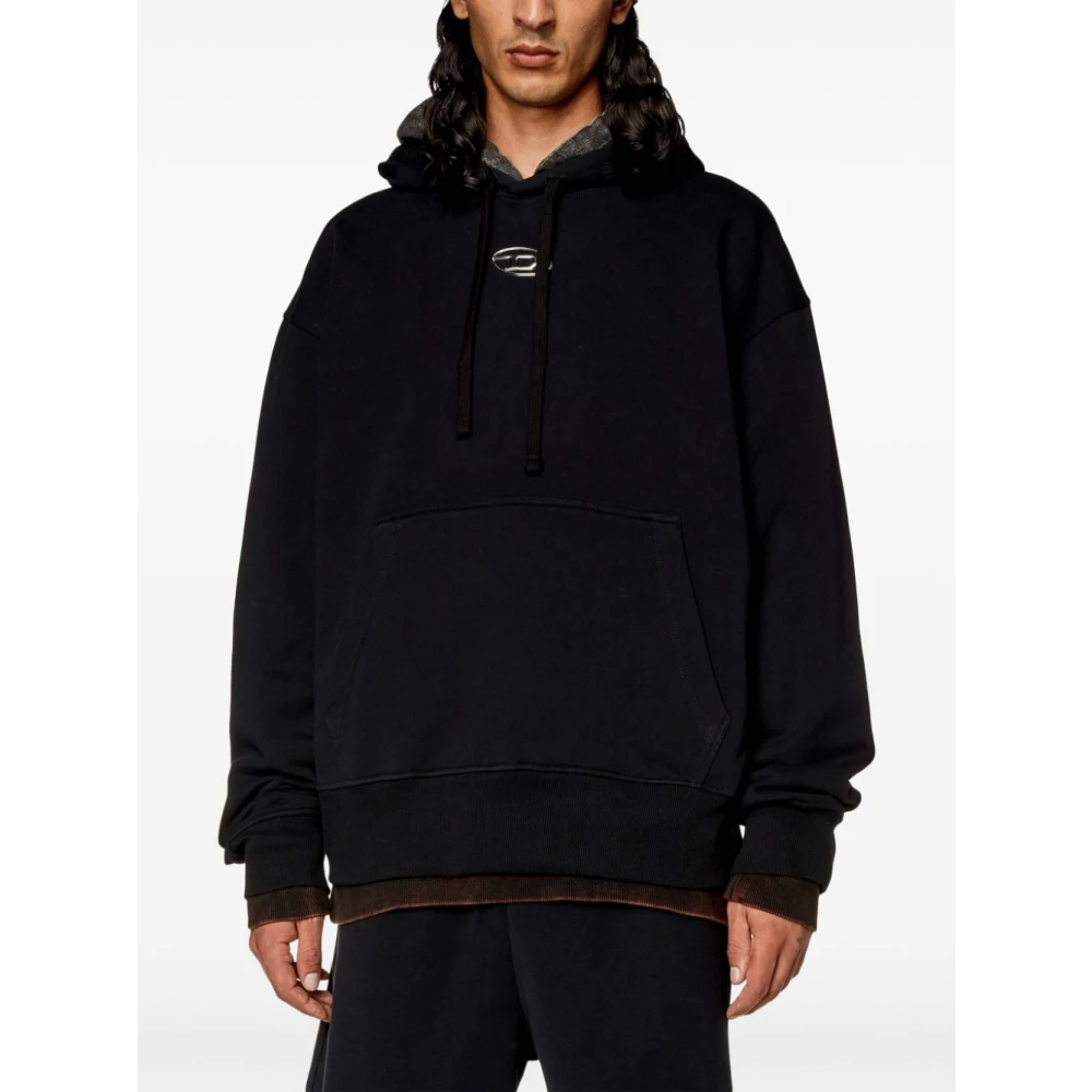 Diesel Zwarte Sweatshirt Casual Stijl Ss25 Black Heren