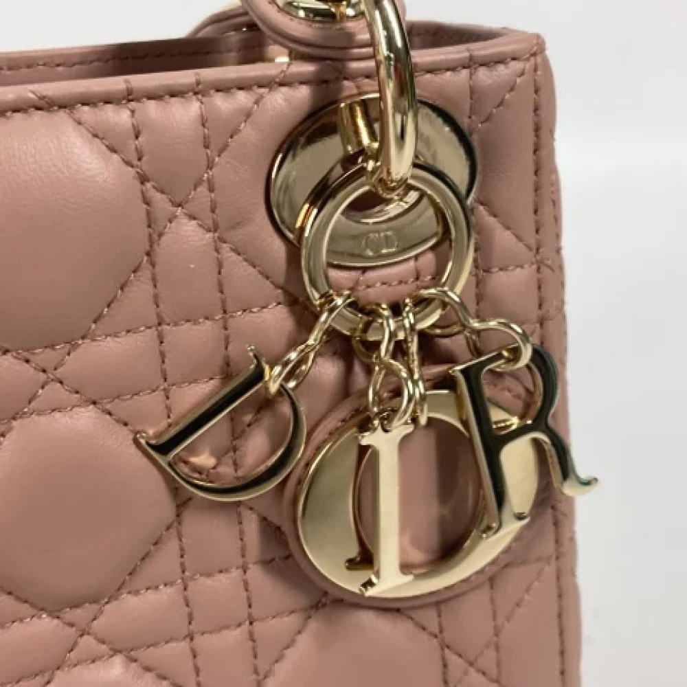 Dior Vintage Pre-owned Leather dior-bags Beige Dames