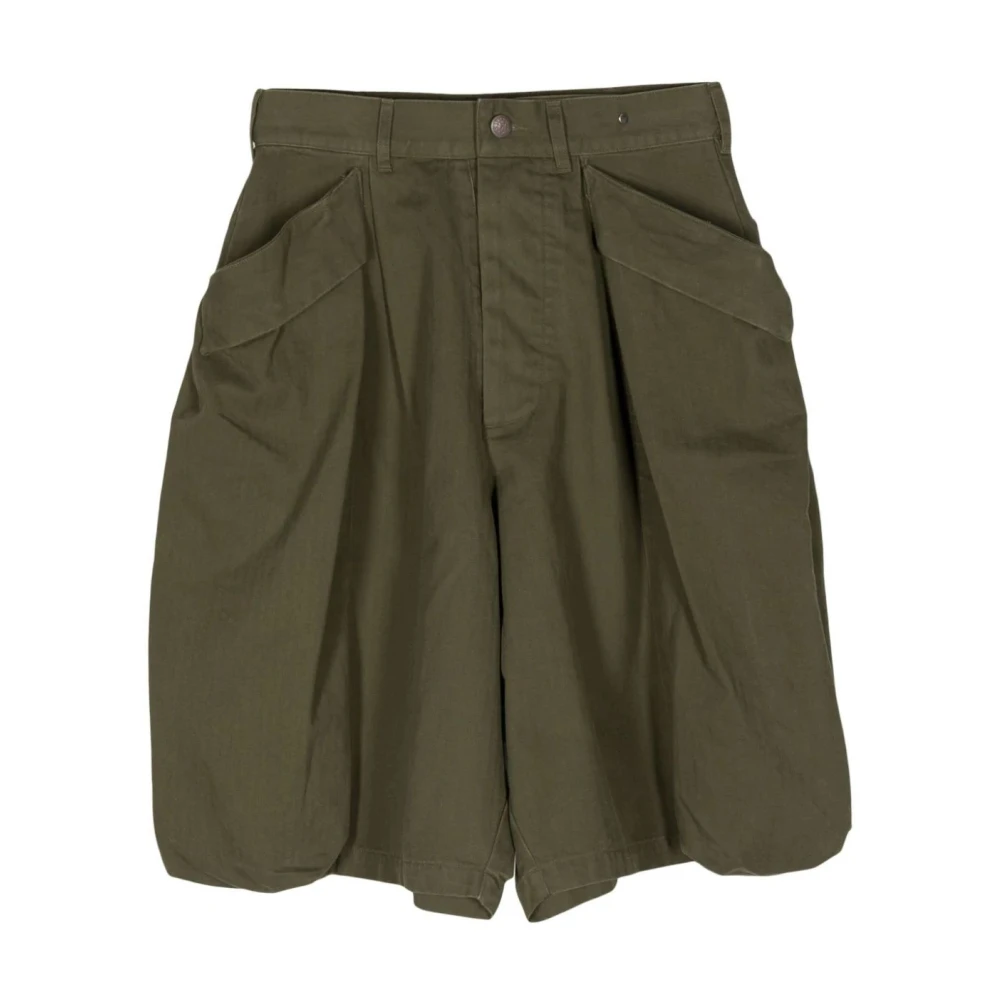 R13 Herringbone Multipocket Short Green Dames