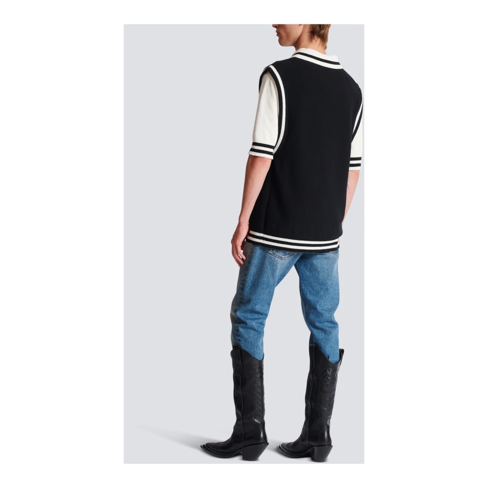Balmain Handtekening ster trui Black Heren