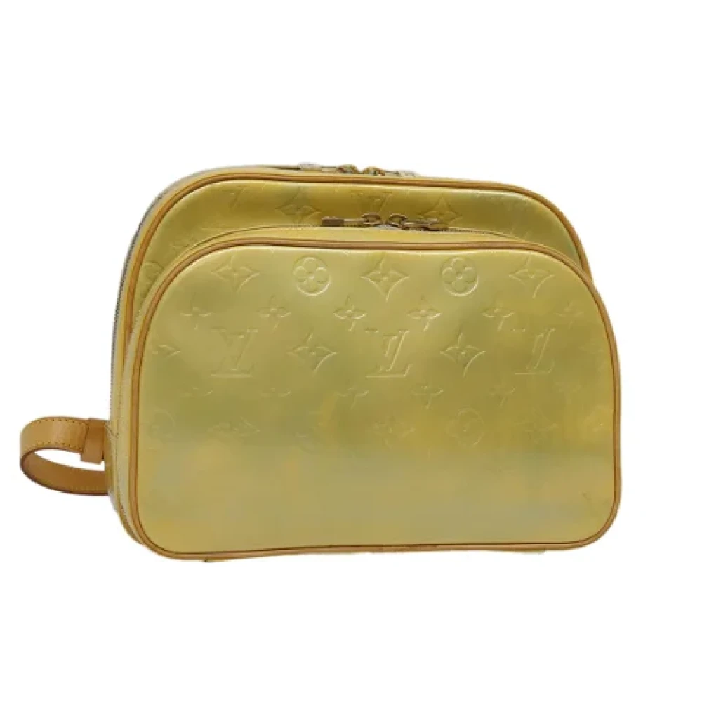 Louis Vuitton Vintage Pre-owned Leather backpacks Beige Dames