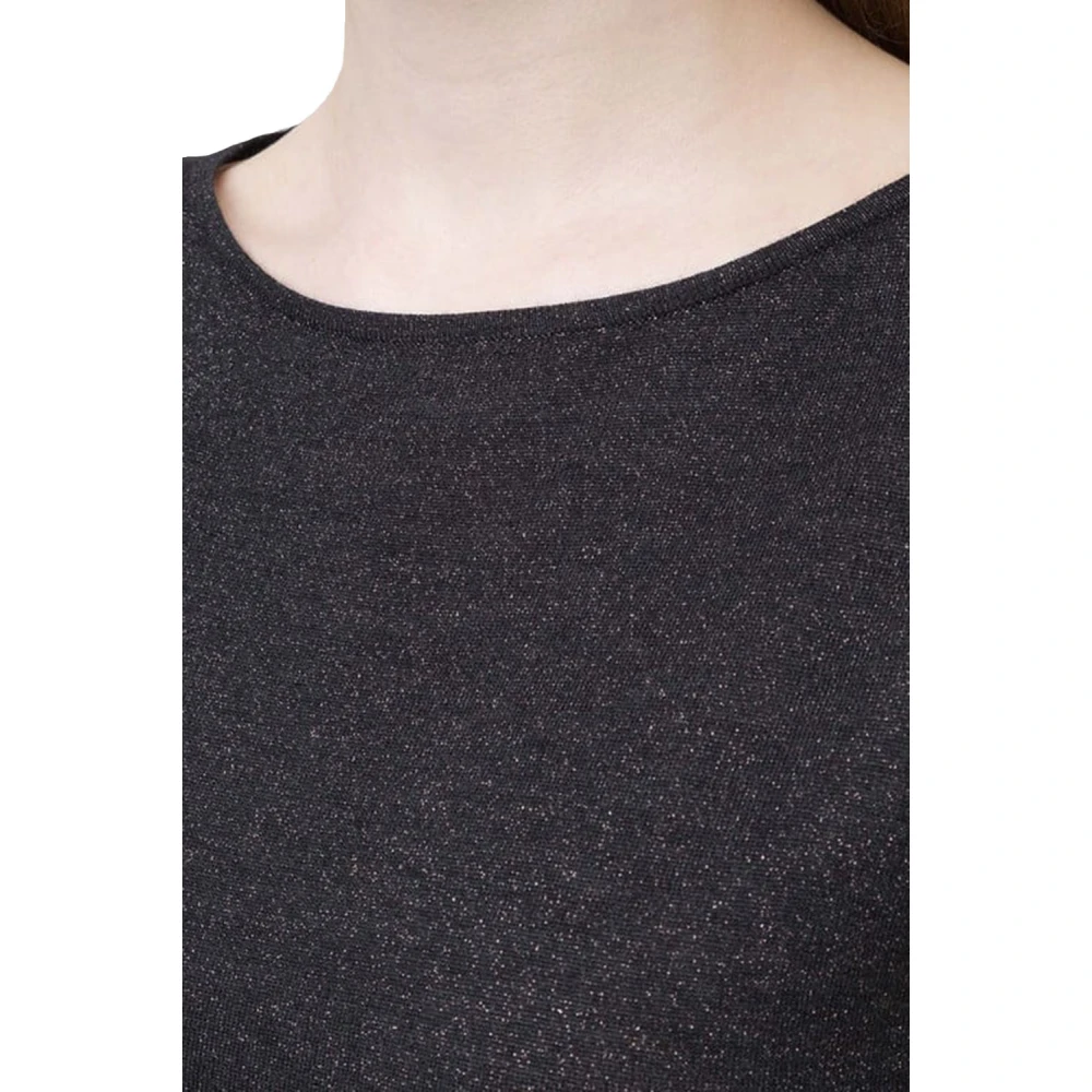 BRUNELLO CUCINELLI Luxe Cashmere Crewneck Sweater Black Dames
