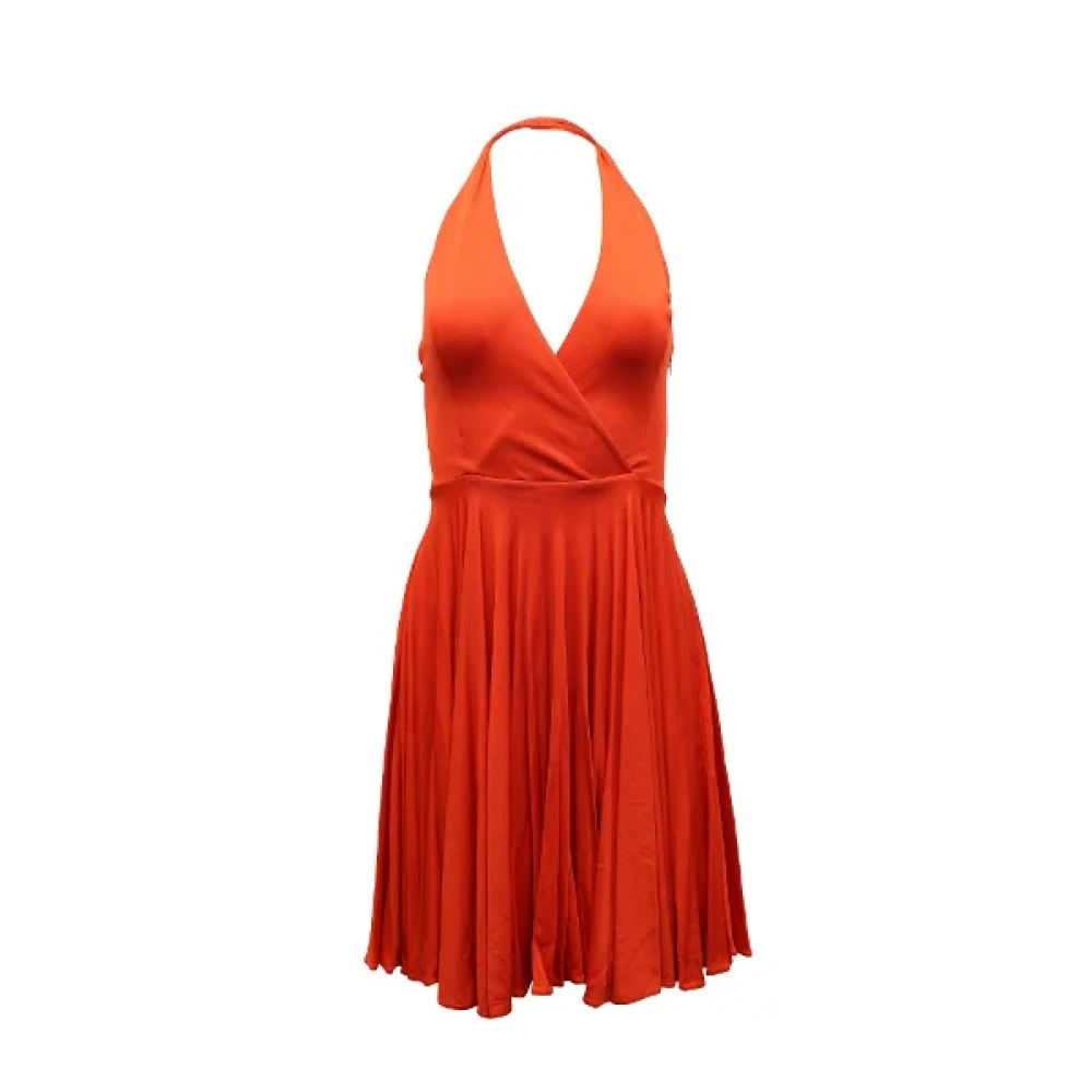 Ralph Lauren Pre-owned Viscose dresses Orange Dames