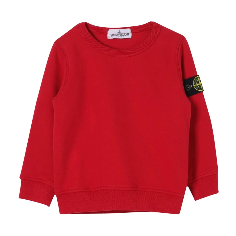 Stone Island Red Cotton Sweatshirt - Male - Kids Sweatshirts - 6 Y - Kids