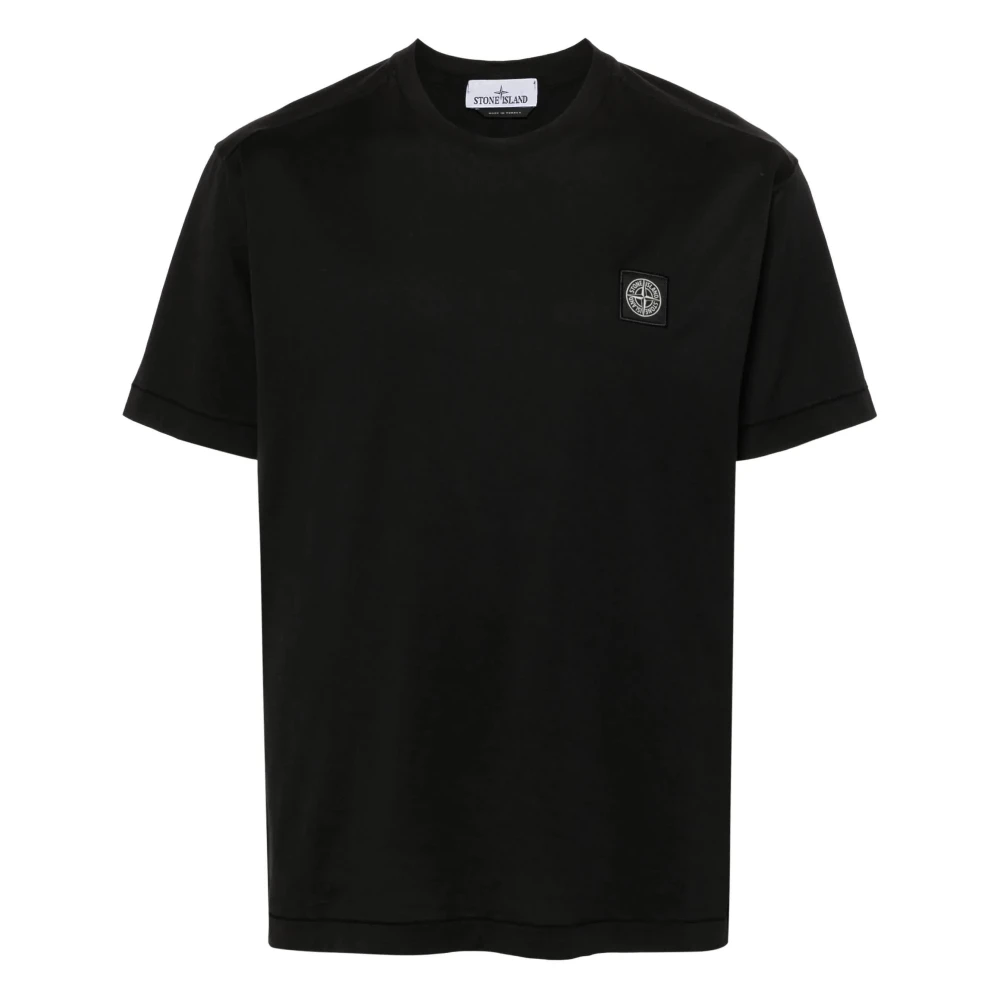Stone Island Casual Katoenen T-Shirt Black Heren