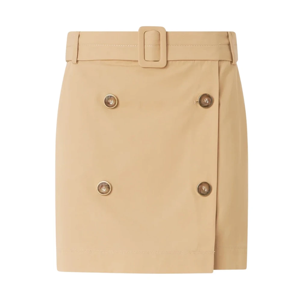 Pinko Women's Beige Short Skirts, M, Sybil Skirt