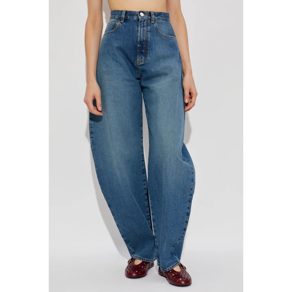 Alaïa Loszittende jeans Blue Dames