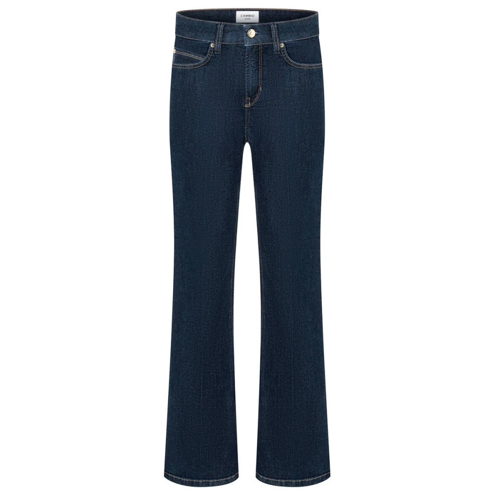 Cambio Women's Blue Bootcut Jeans, 2XL L33, Flared Stretch Denim Boot-Cut Jeans