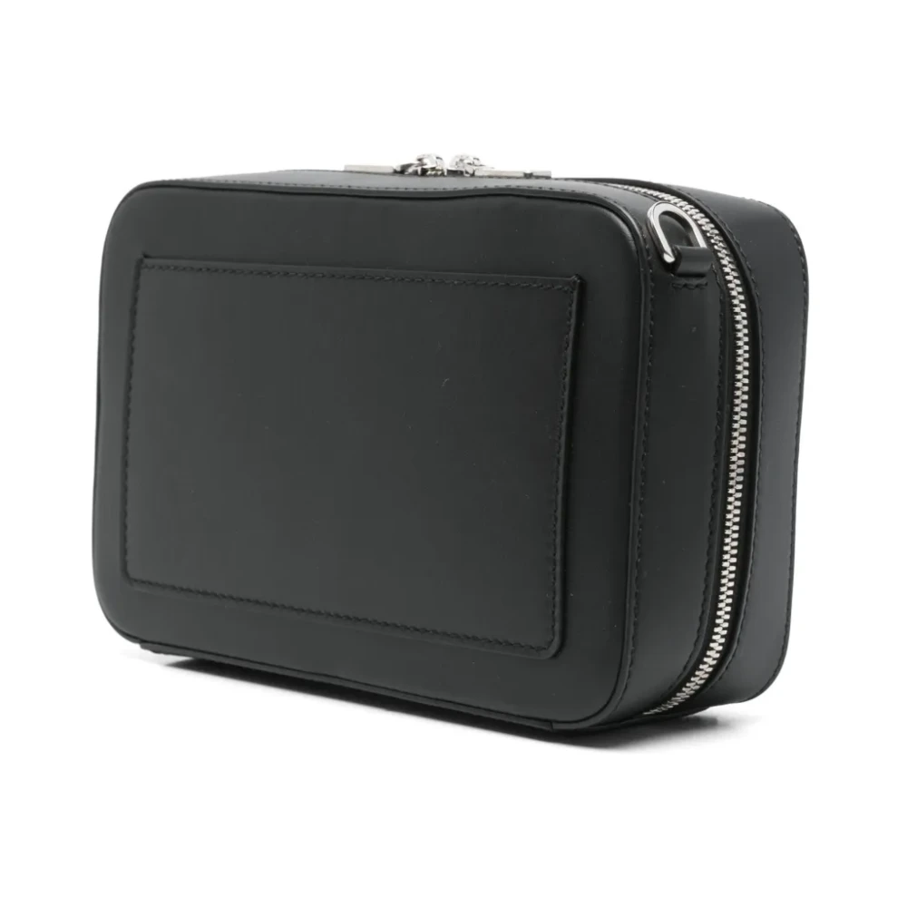 Dolce & Gabbana Schoudertas met reliëflogo Black Heren