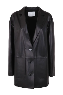 BOXY LEATHER Blazerjacka