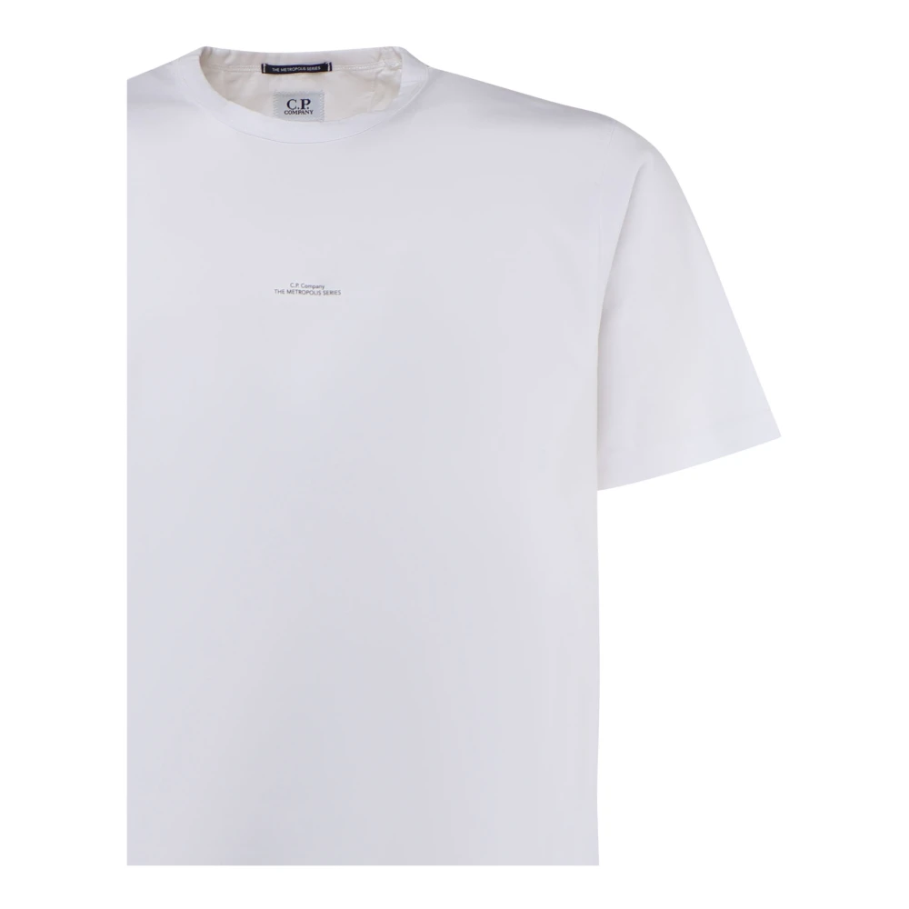 C.P. Company Zwarte katoenen T-shirt met ronde kraag White Heren