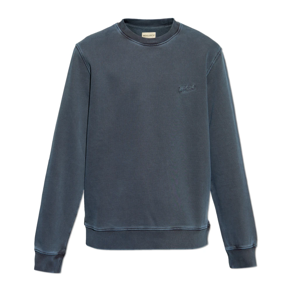 Woolrich Sweatshirt met geborduurd logo Gray Heren