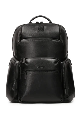 Läder ryggsäck med laptopfack