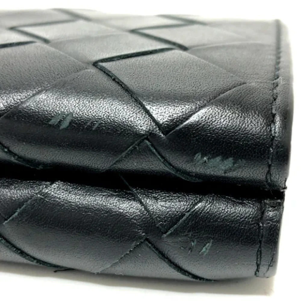 Bottega Veneta Vintage Pre-owned Leather wallets Black Dames