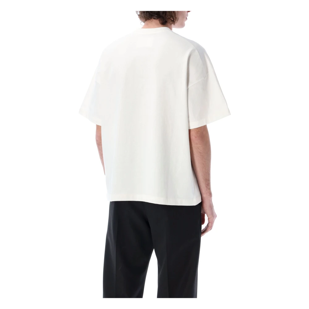 Jil Sander Korte Mouw Crew Neck T-Shirt White Heren