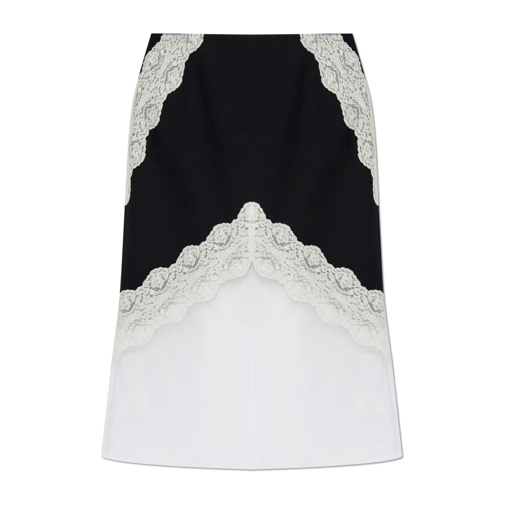 Jil Sander Women's Black Wool Canvas Skirt