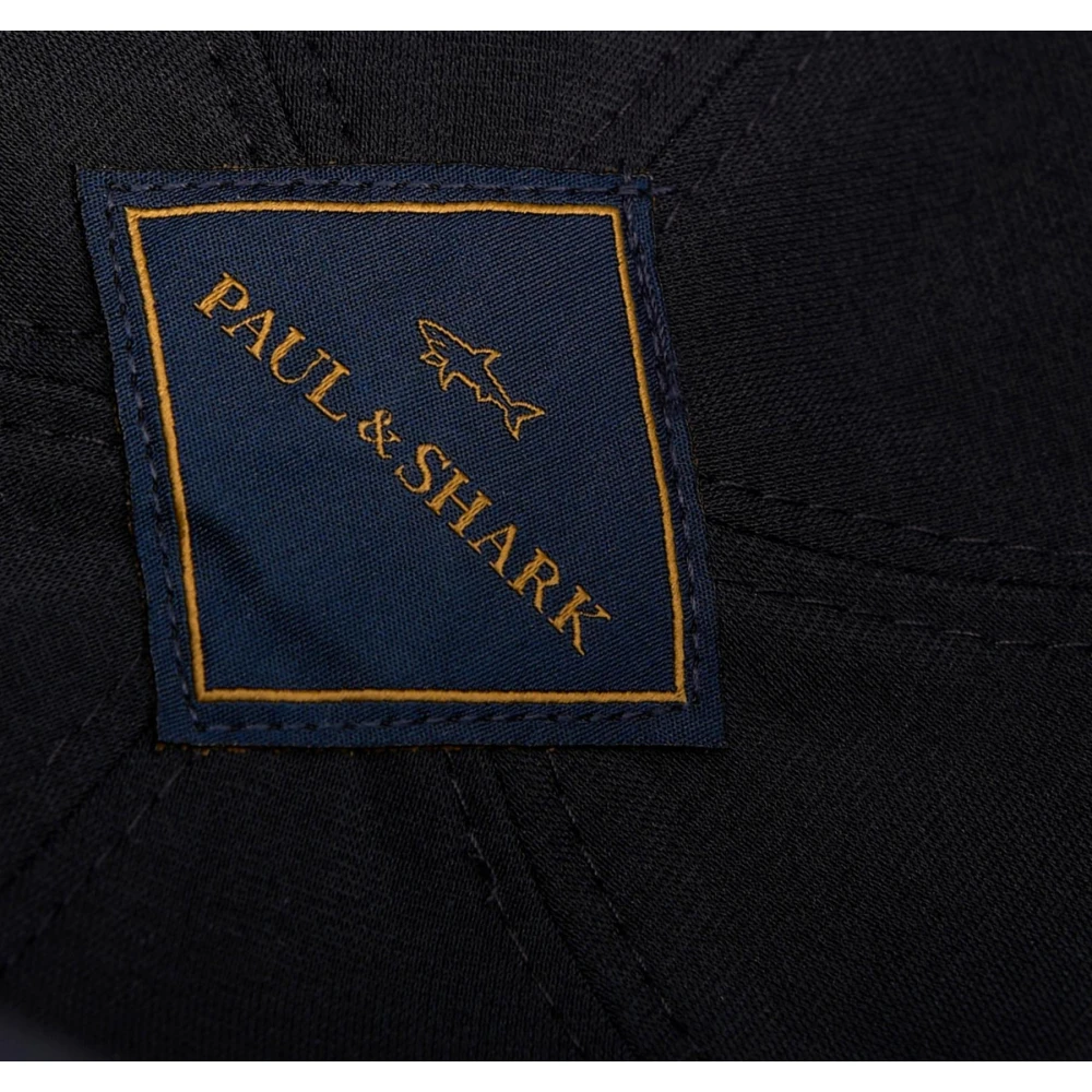PAUL & SHARK Blauwe Aqualeather Baseballpet Blue Heren