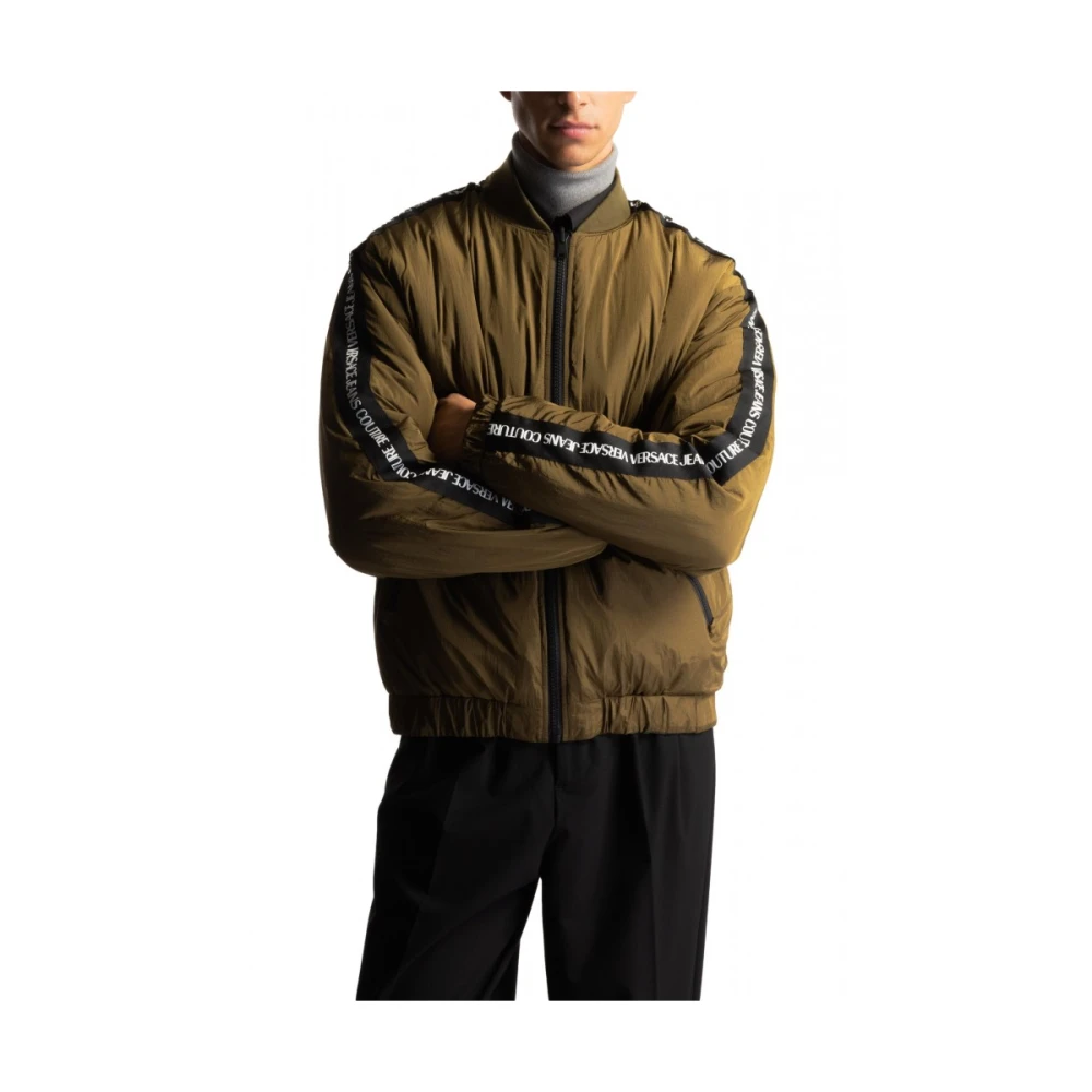 Versace Jeans Couture Groene Camo Gewatteerde Jas Green Heren