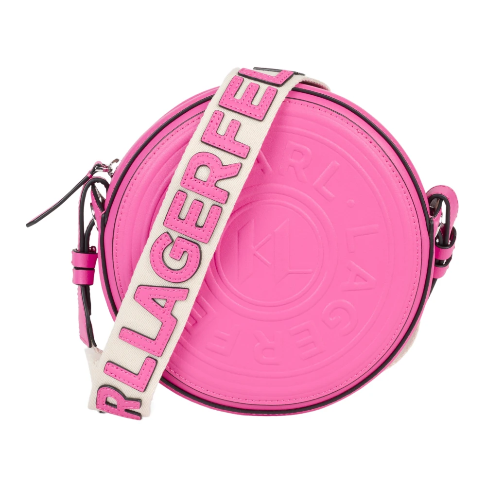 Karl Lagerfeld Djärv och stilfull K/Circle Crossbody-väska Pink, Dam