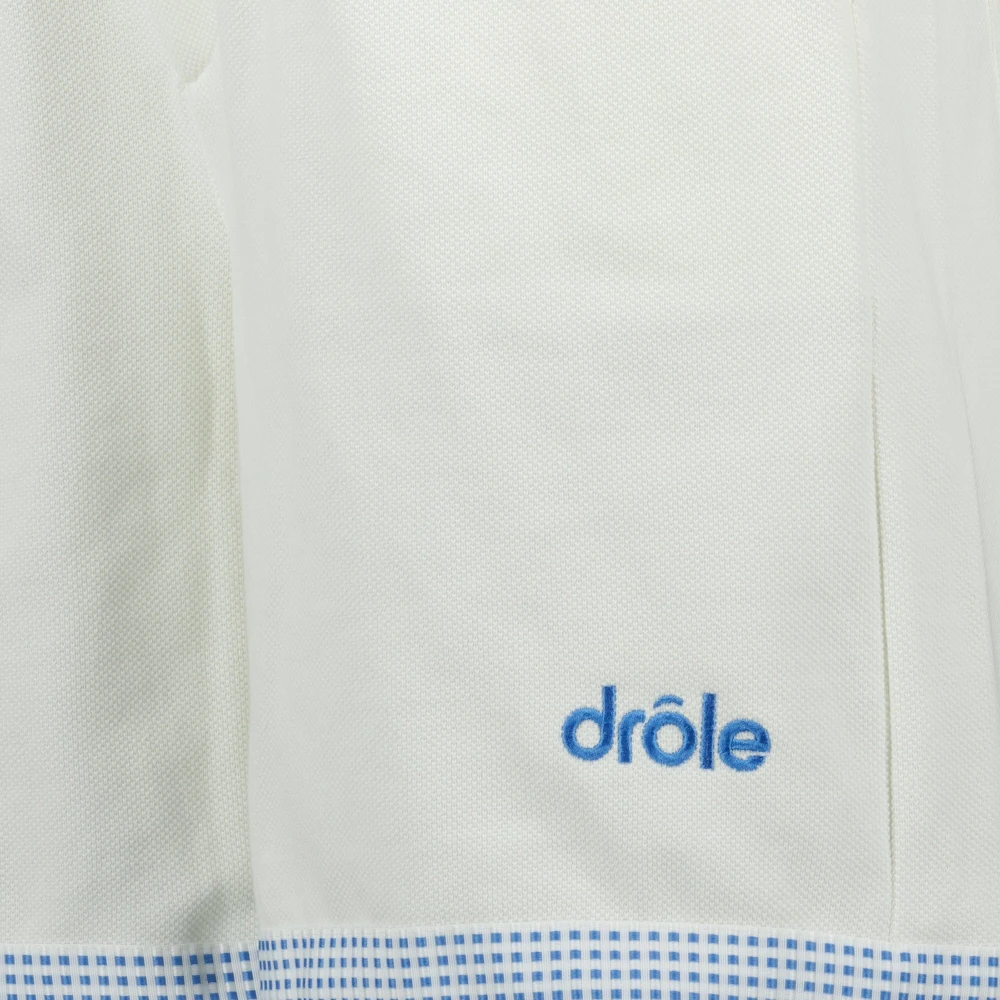 Drole de Monsieur Witte Piqué Katoenen Shorts Lente-Zomer 2025 White Heren