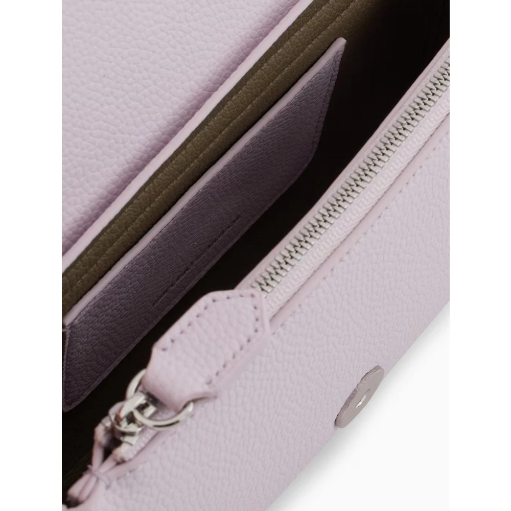 Emporio Armani Schoudertas met Logoprint Magneetsluiting Pink Dames