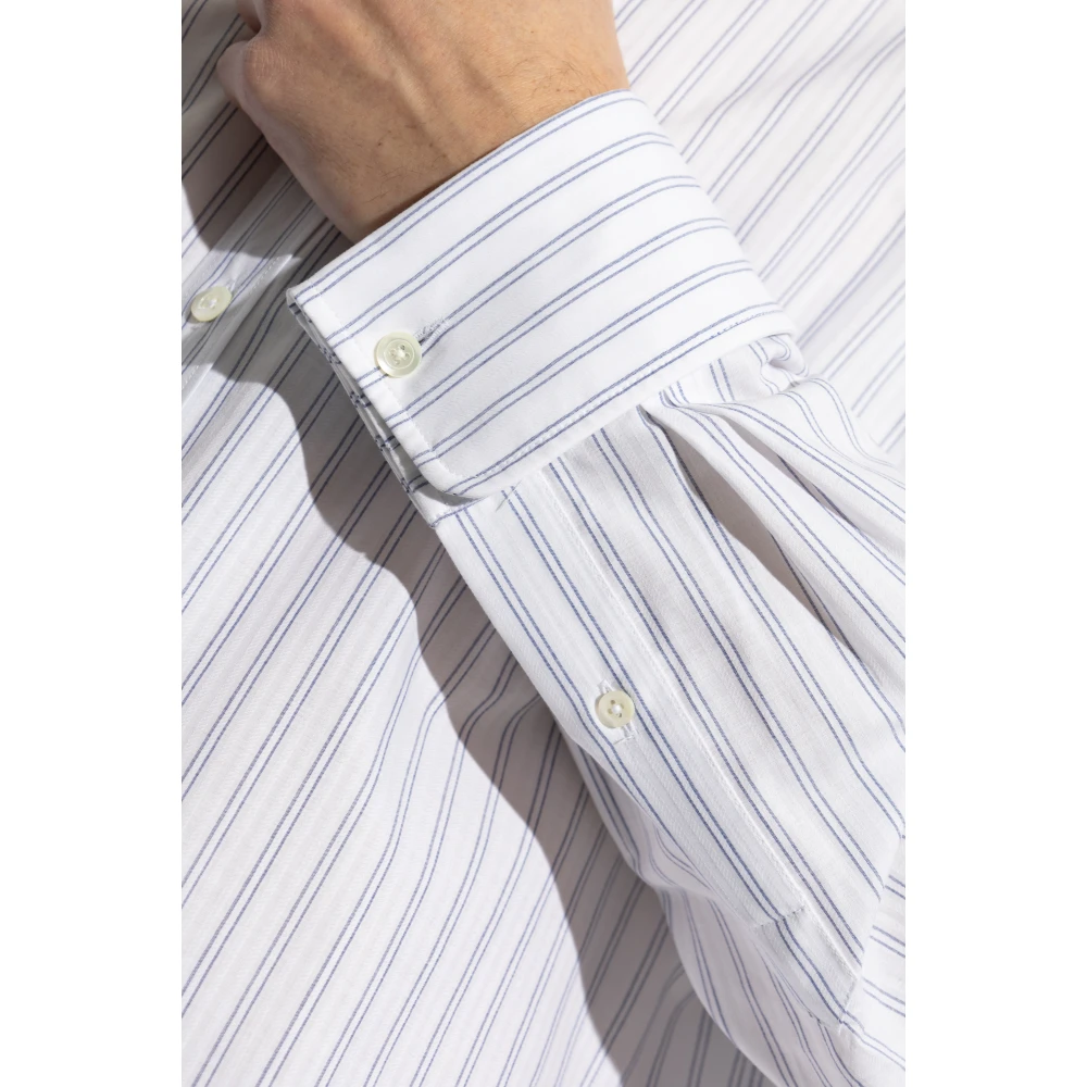 Maison Margiela Gestreept patroon overhemd White Heren