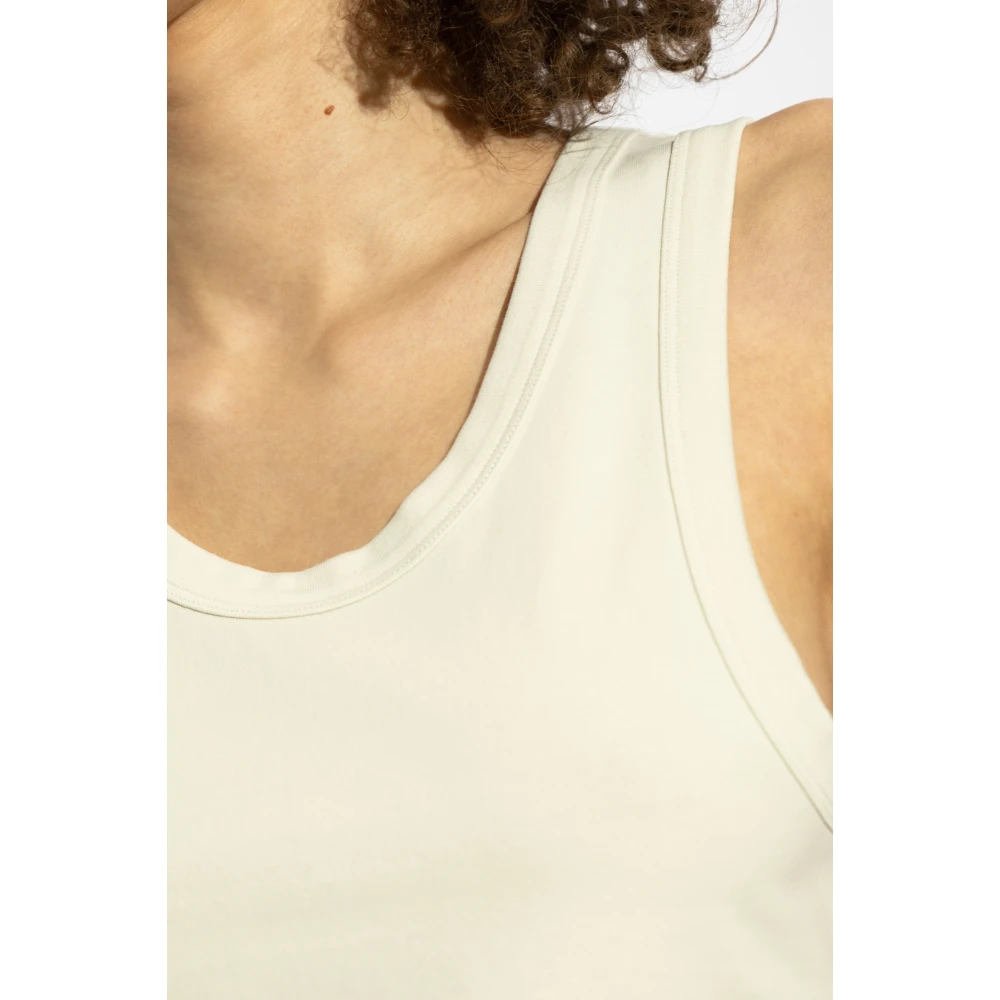 Entire Studios Top Cropped Beige Dames