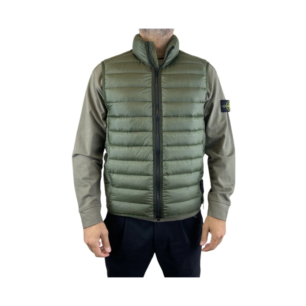 Stone Island Groene Gewatteerde Vest Green Heren