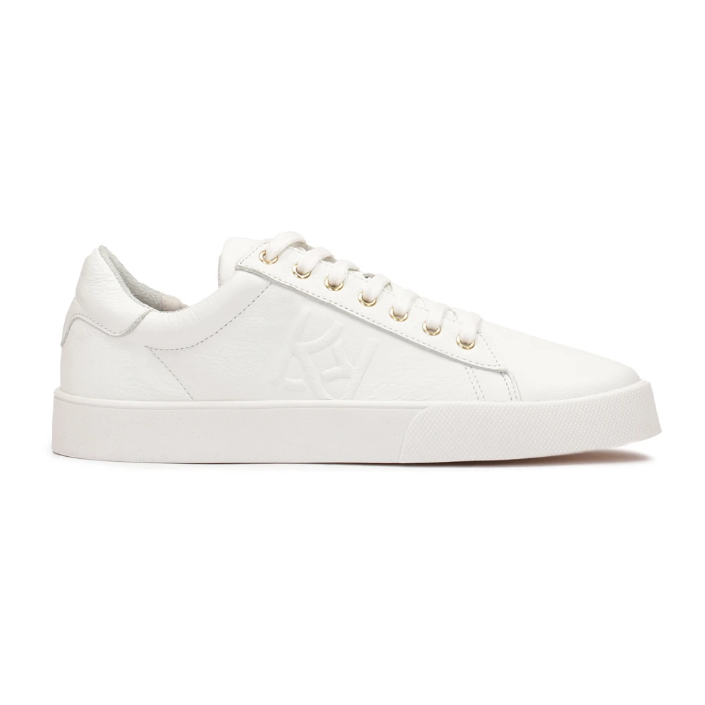 Kazar Witte minimalistische leren sneakers Dames Schoenen