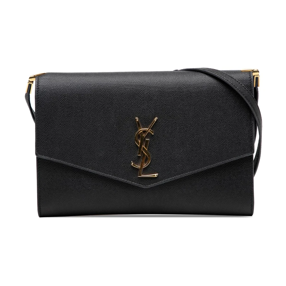 Saint Laurent Vintage Women's Black Pre-Owned Envelope Shoulder Bag