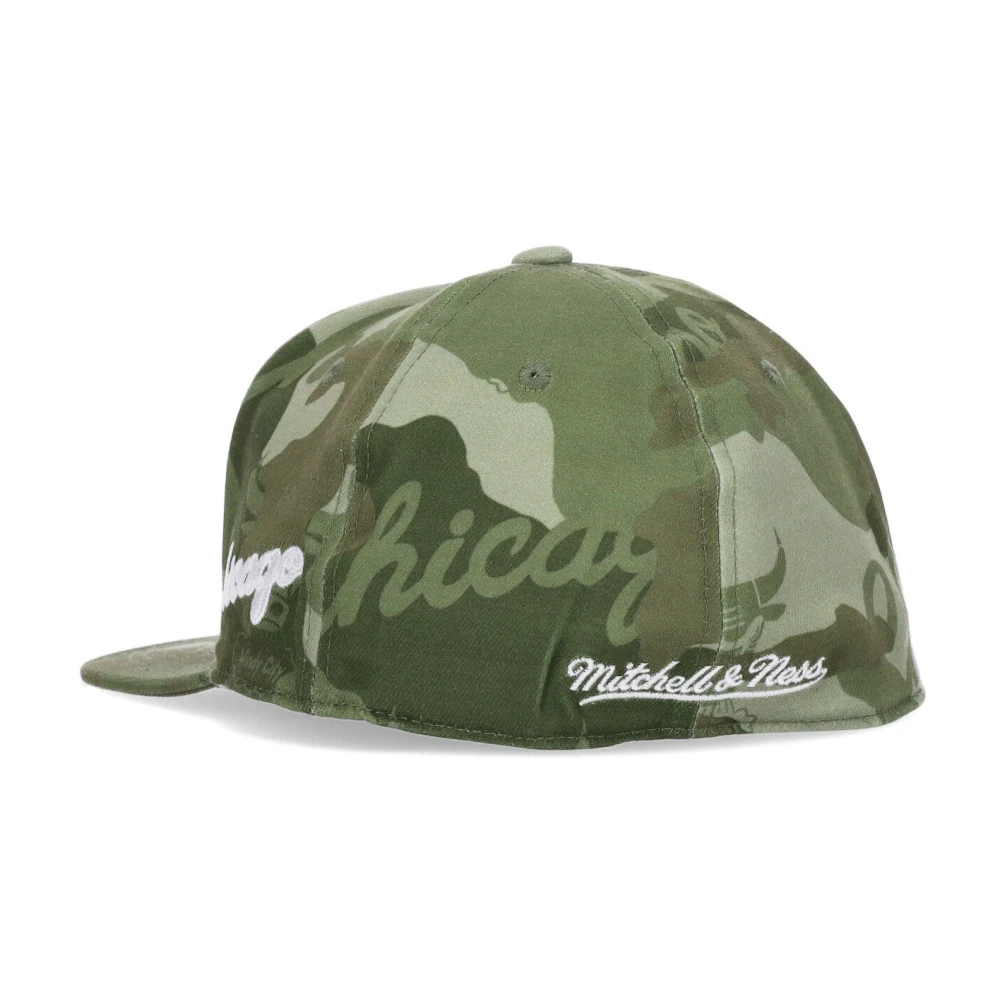 Mitchell & Ness NBA Tonal Camo Stretch Fitted Cap Green Heren