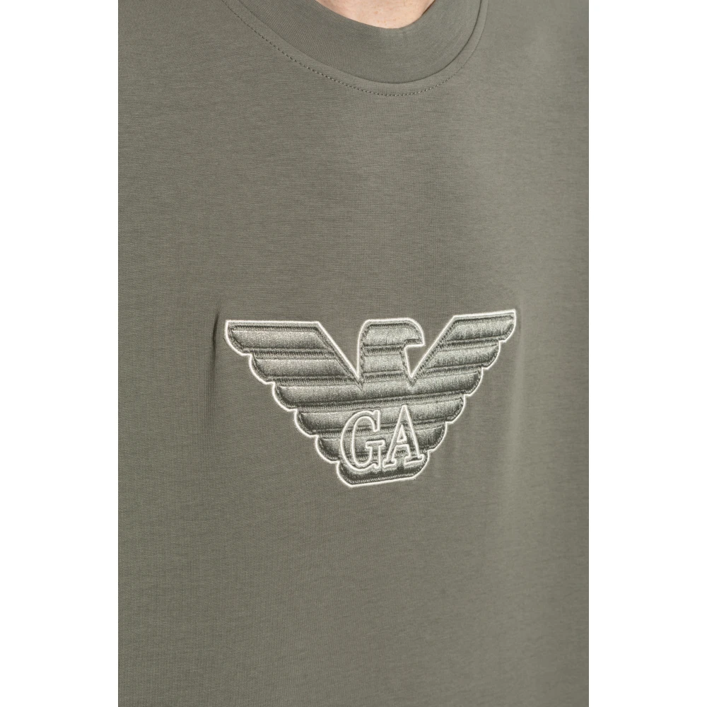 Emporio Armani Sweatshirt met logo Green Heren