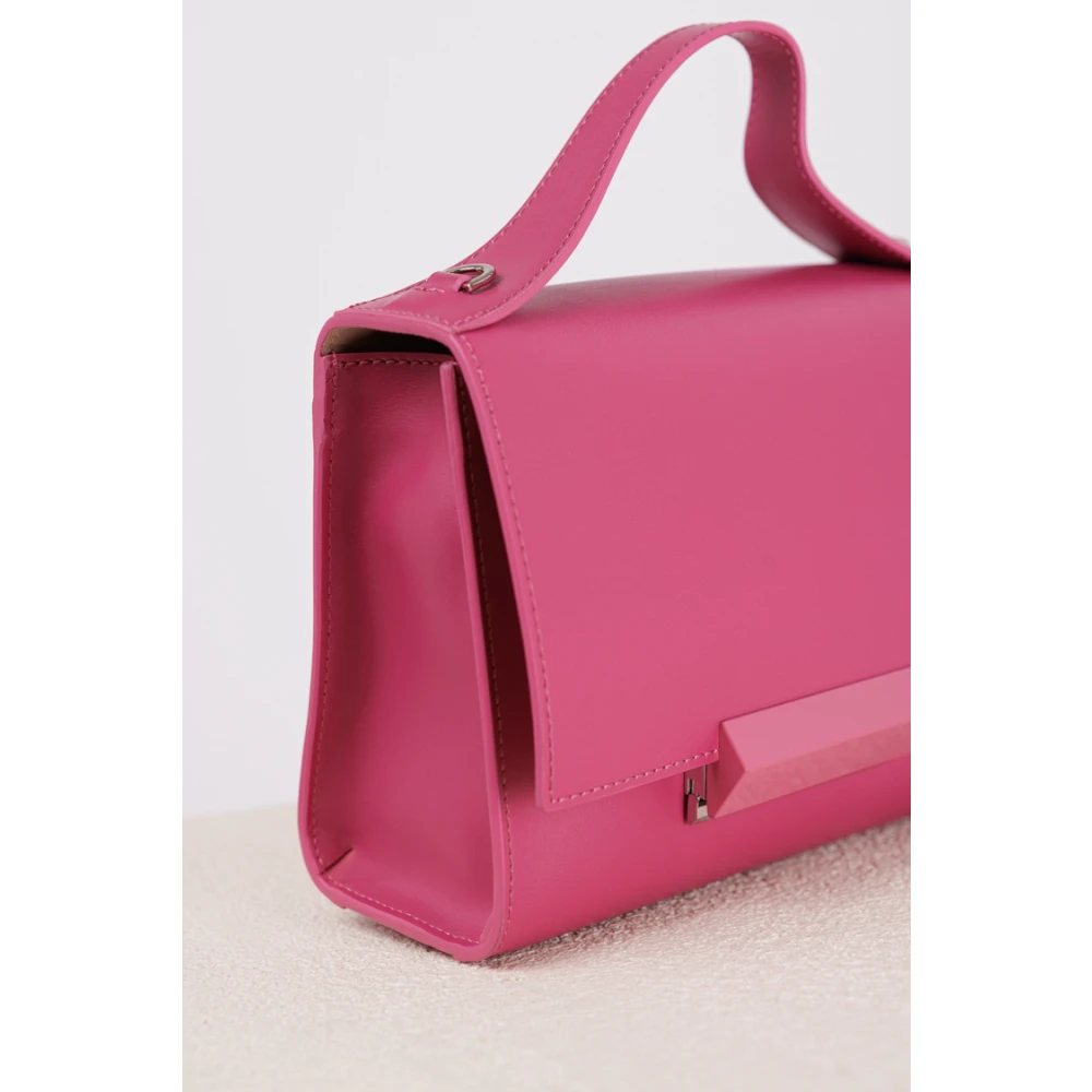 Gianni Chiarini Klassieke Leren Crossbody Tas Bouganville Pink Dames