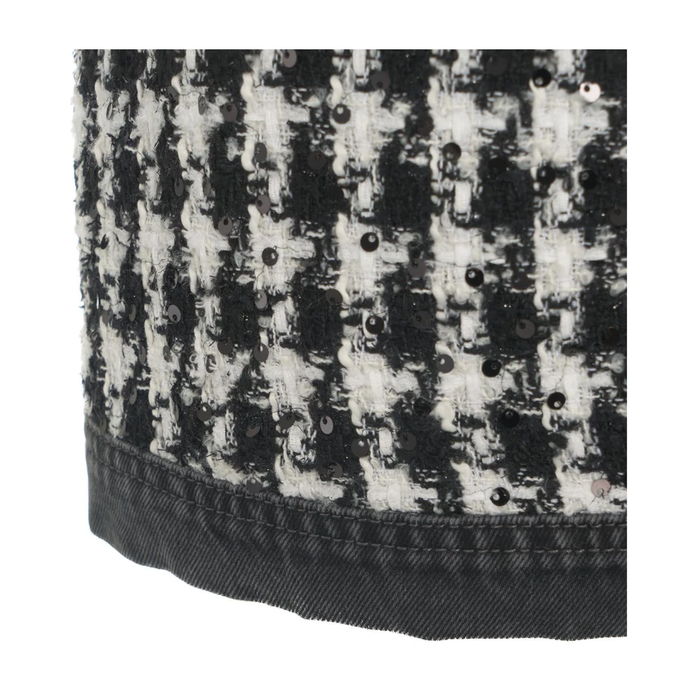 Liu Jo Denim Bouclé Mini Rok Sequin Appliqués Multicolor Dames
