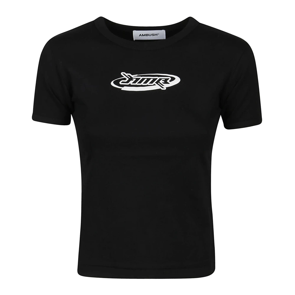 Ambush Women's Black T-Shirts, M, Fitted Graphic T-Shirt