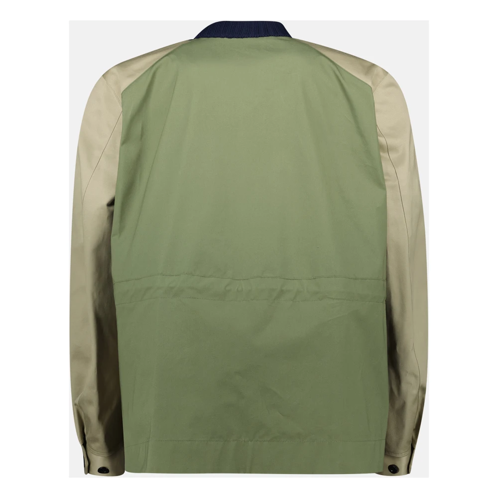 Sacai Navy & Khaki Katoenen Trui Blue Heren