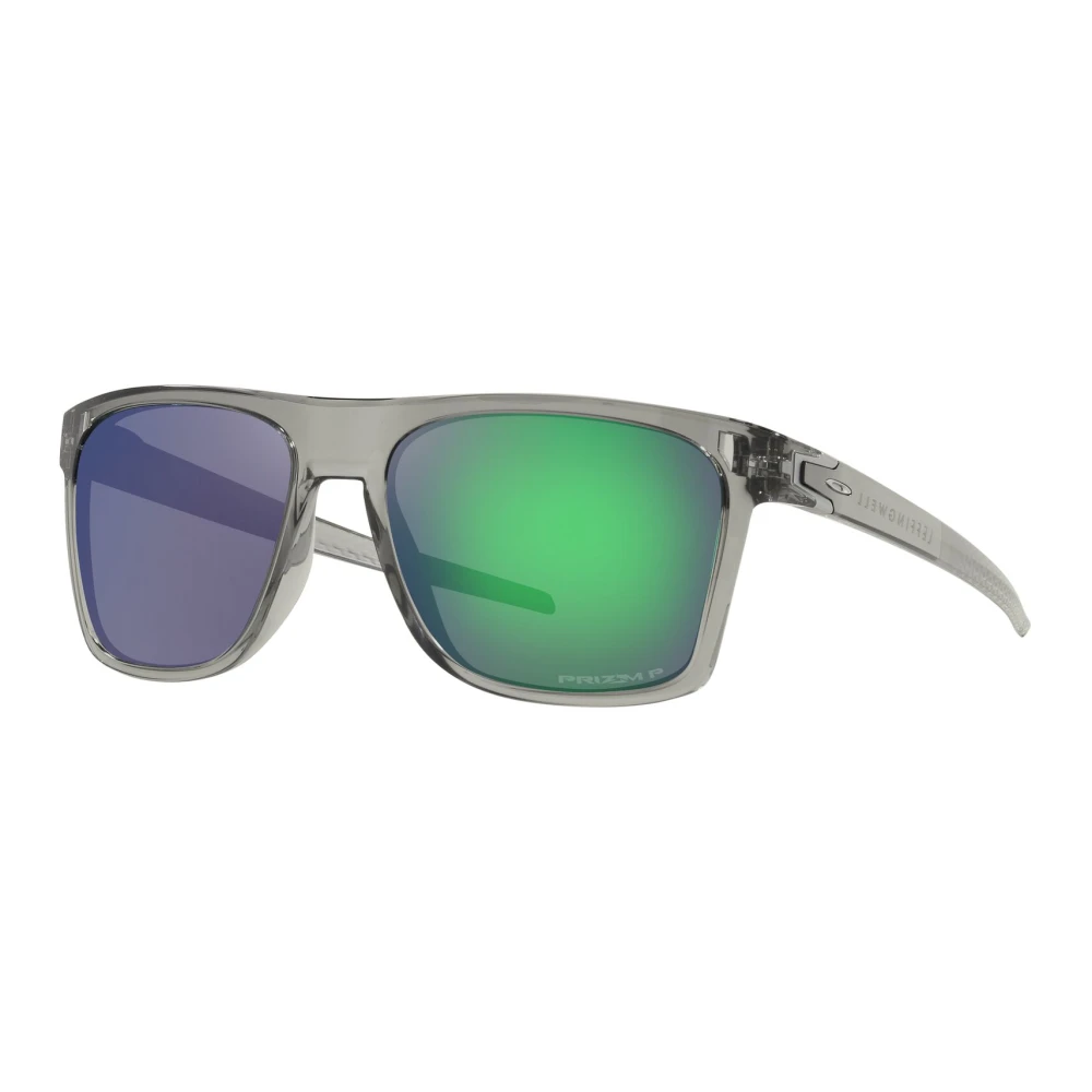 Oakley Men's Grey Leffingwell Sunglasses Ink Prizm Jade