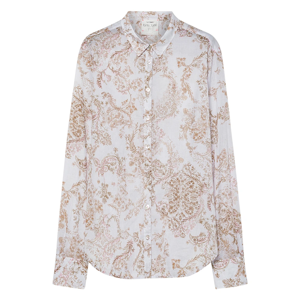 Forte Forte Women's Pink Regular-Fit Voile Shirt "Nontiscordardime" - Shirts - M - Blouses & Shirts
